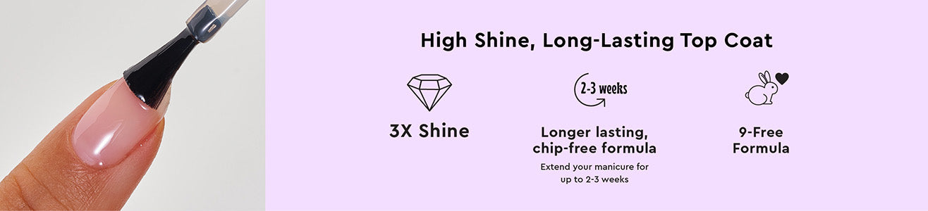 high shine long lasting top coat for gel nails