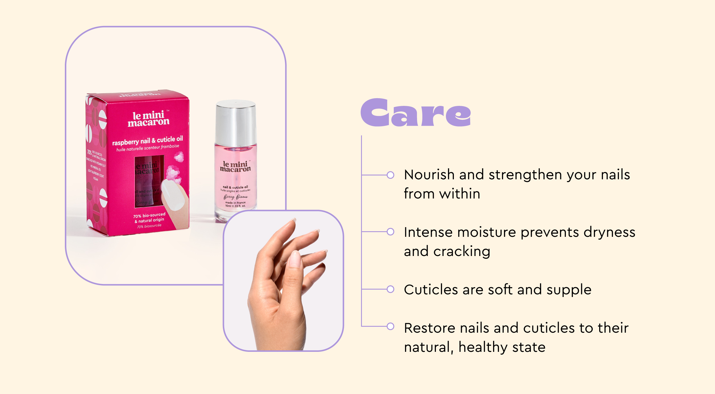 raspberry nail & cuticle oil, nail care 