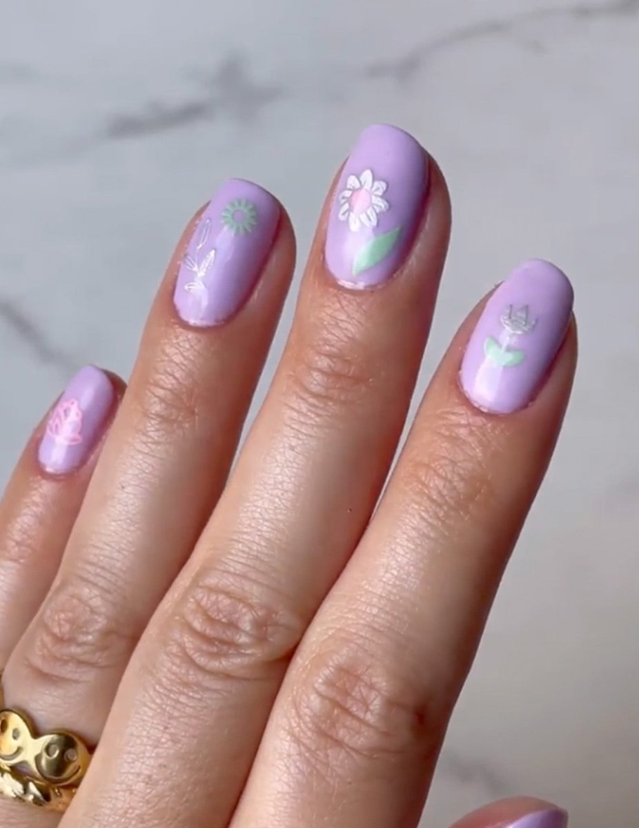 Electric Bouquet - Mini Nail Stickers - Sticker